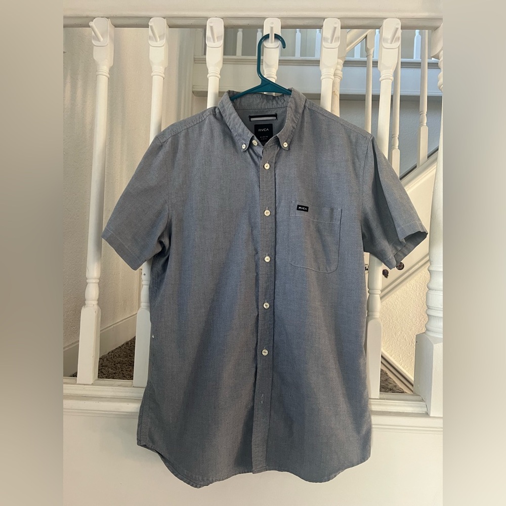 RVCA That’ll Do - Button Down, Short Sleeve - Asphalt Blue